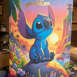 Stanley Blue and Yellow Tumbler Gift Set with Tropical Design